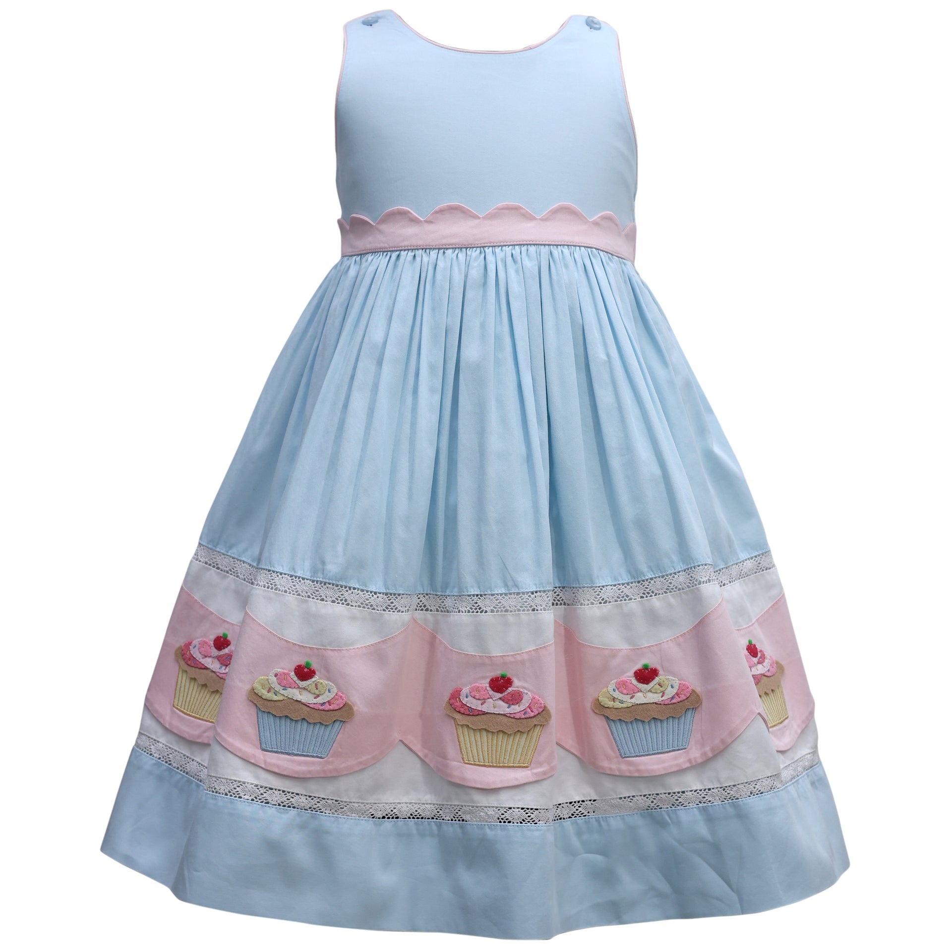 strapless open back dress Cotton Kids
