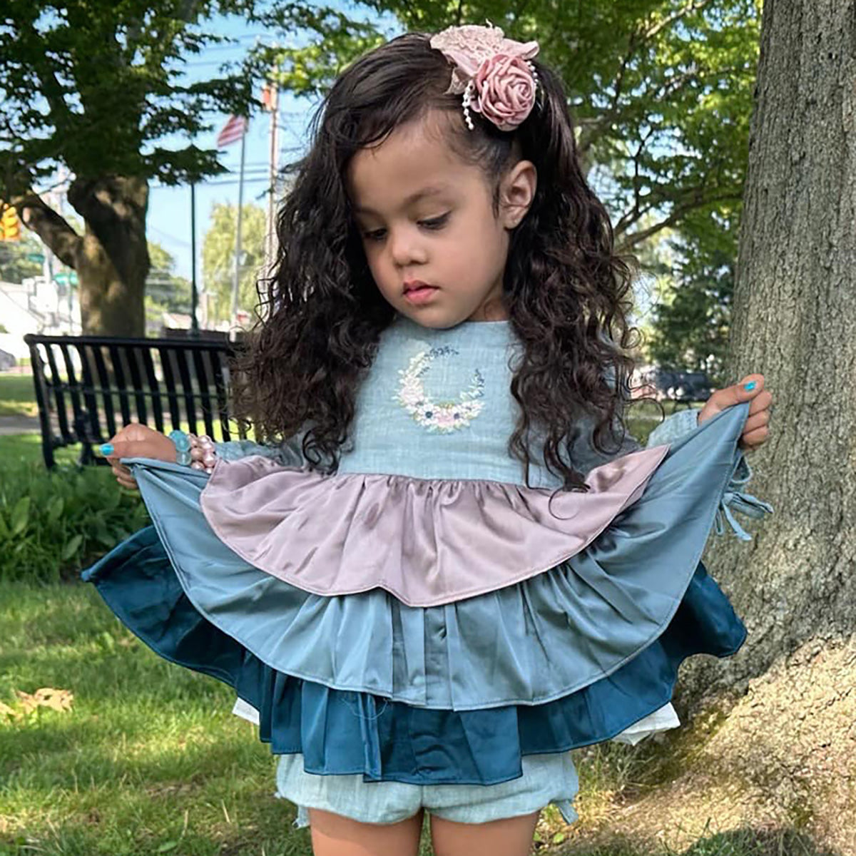 8YARDS Women’s ERITSUKI Evie's Closet - Crescent Rose 2pc Tunic Set - size 8