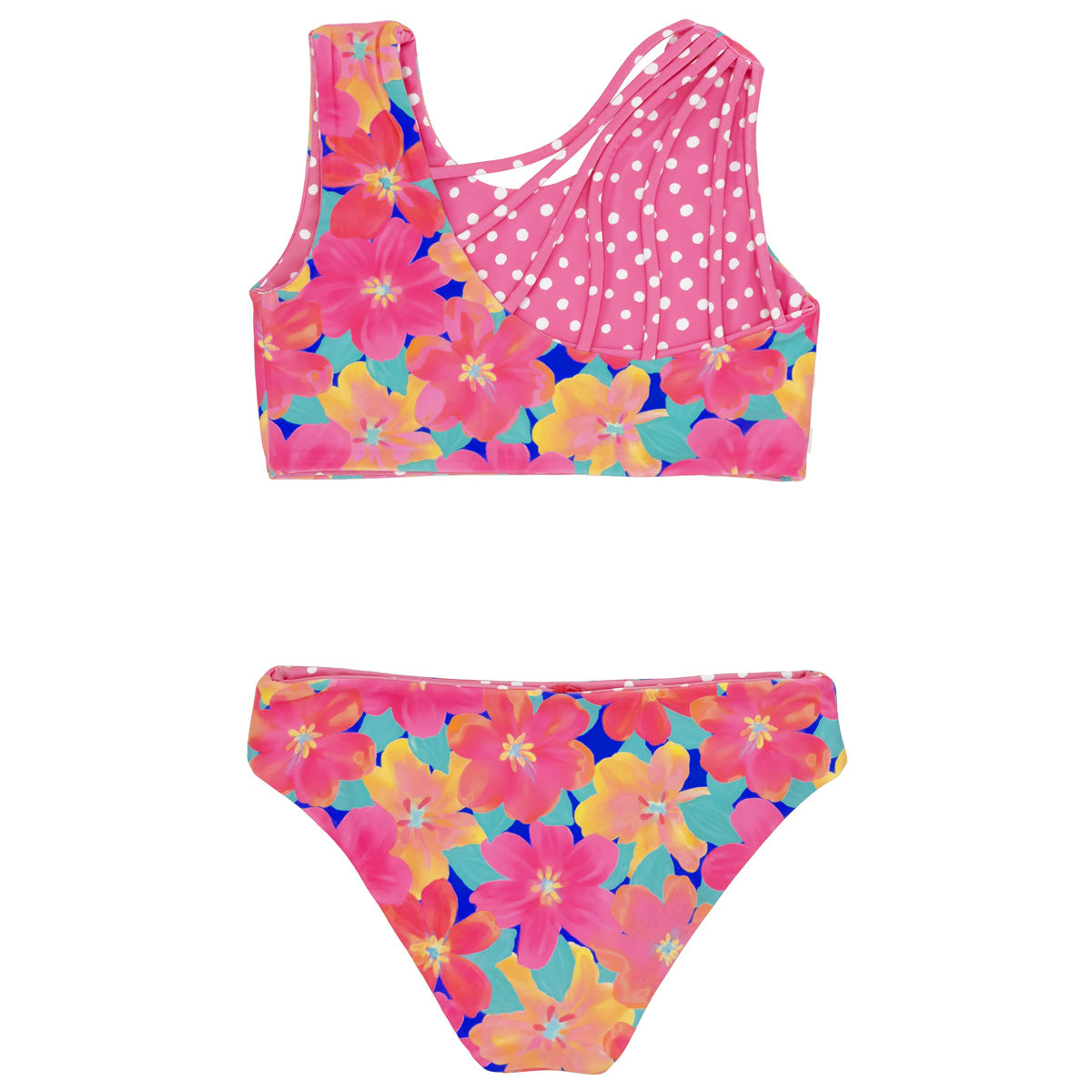 希少 絶版品 リヤドロ Verano In Fantil Summer RAYITO DE SOL - Fringe Triangle Top Ruched Back Bikini • Pink