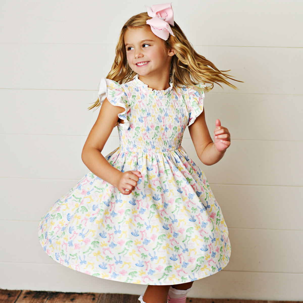 Swoon Baby by Serendipity - Bow-Tiful Smock Dress Swoon Baby by Serendipity - Bow-Tiful Smock Dress
