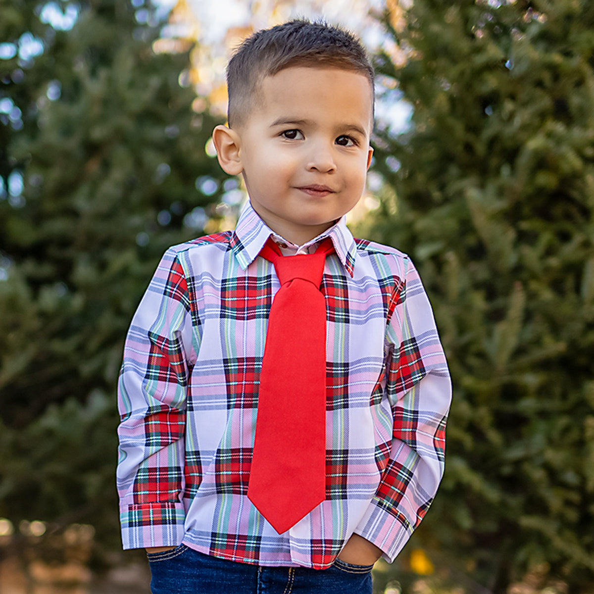 Be Girl Clothing - It's A Wonderful Life Child Necktie - Solid Red ...