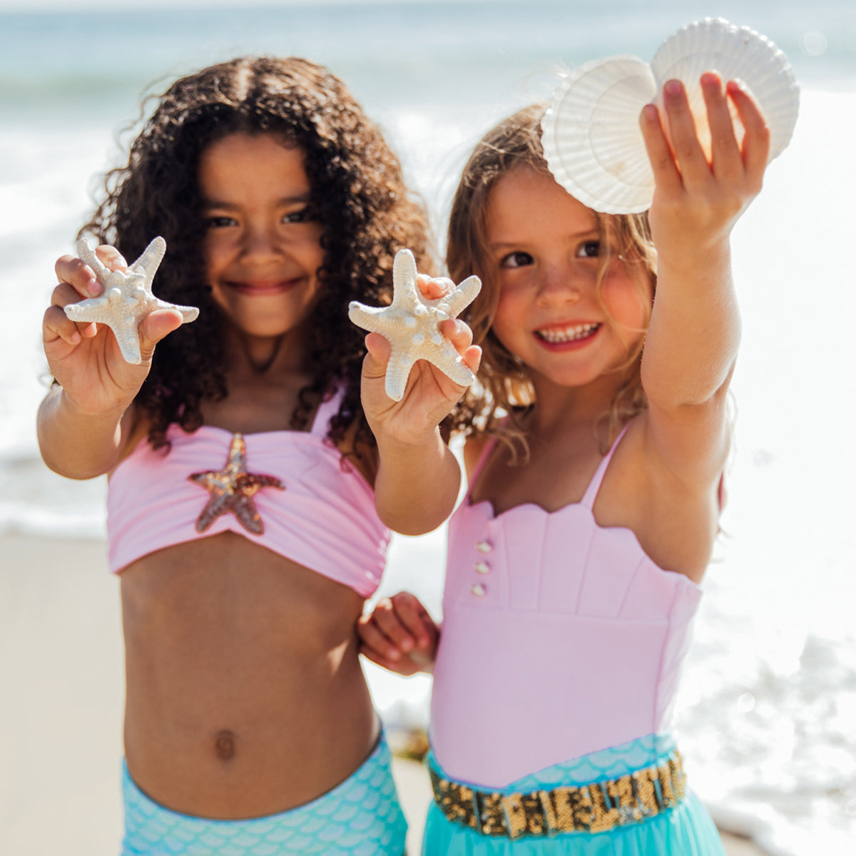 水着 Charlotte Mermaid Feather Feather 4 Arrow - Sea Star 1pc Swimsuit - Mermaid – Addy's Closet